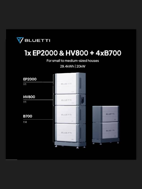 BLUETTI EP2000 & B700 Energiespeichersystem 29.49 kWh