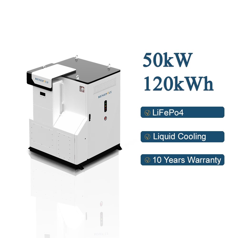 Renepoly EGS120 - kompakter Outdoor-Cabinet-Batteriespeicher 121 kWh